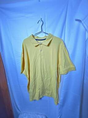 Amazon Essentials Men's Yellow Cotton Short Sleeve Polo Shirt 3XL